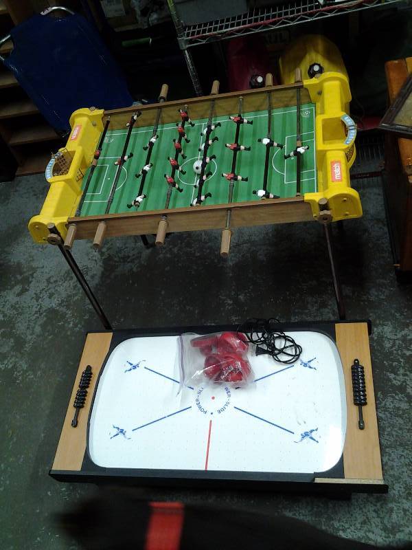 Foosball Game & Table Top Air Hockey