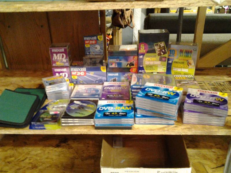 Lot Of New DVD-R Discs, Cases. 2 VHS Cassette Adapters