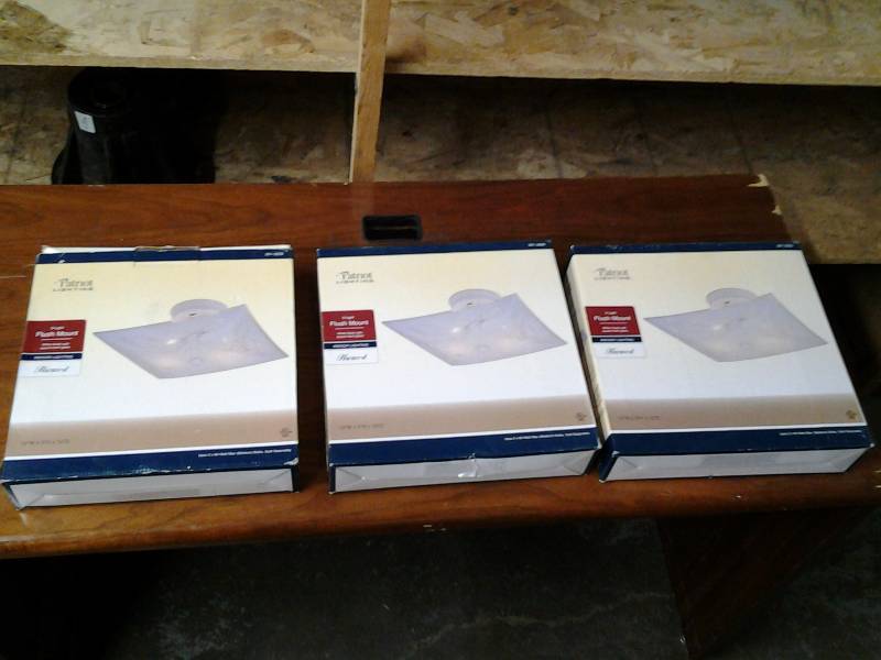 3-NEW Flush Mount Ceiling Light Fixtures