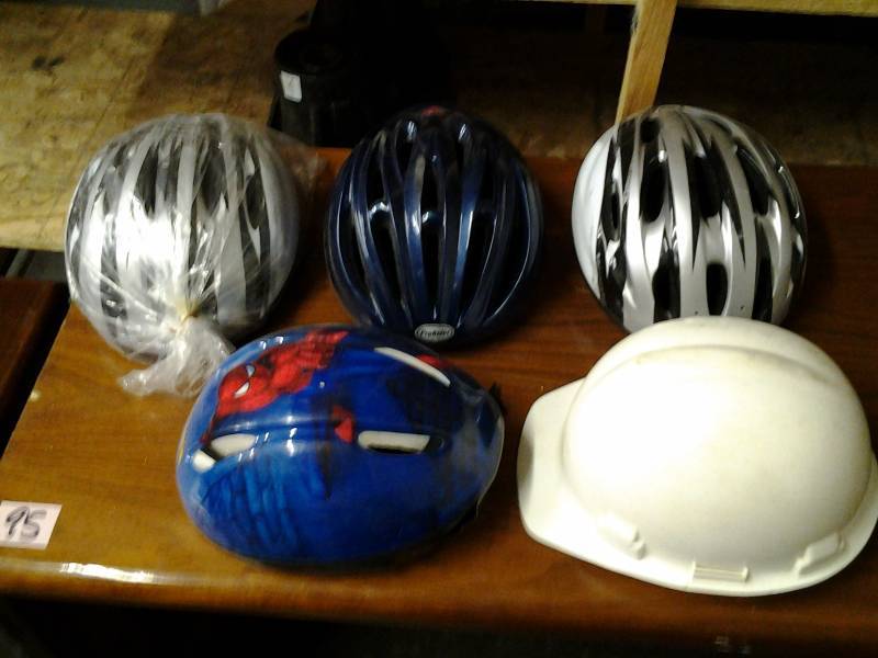 Lot Of Assorted Bike Helmets & Hard Hat