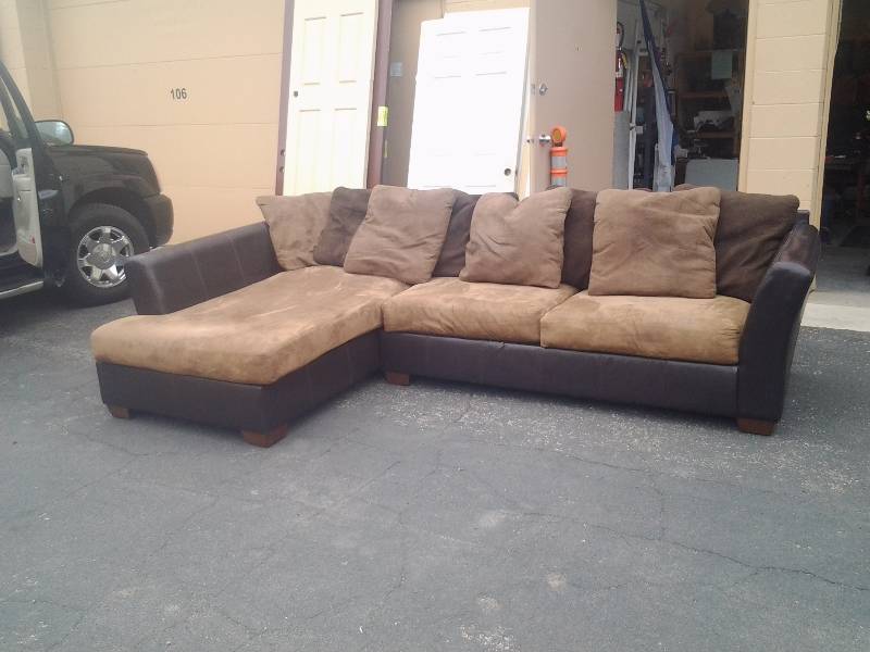 2 Piece Sectional With Pillows, Comes Apart In 2-6 Foot Sections