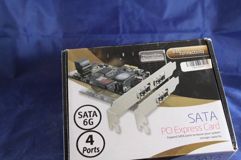 lot L0-SATA image: Lot of 3 SATA PCI Express Cards RETAIL VALUE $60 (C4)