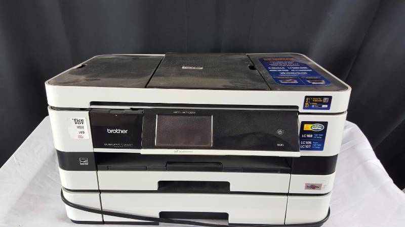 lot PRINT-2 image: Brother J4710DW Color Ink-jet - Fax  copier  printer  scanner RETAIL VALUE $160 (C5)