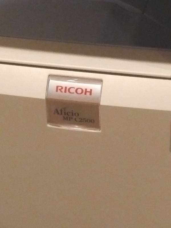 lot RICOH image: Ricoh Aficio MP C2500 Office sized Printer Scanner (RC) Retail Value $800