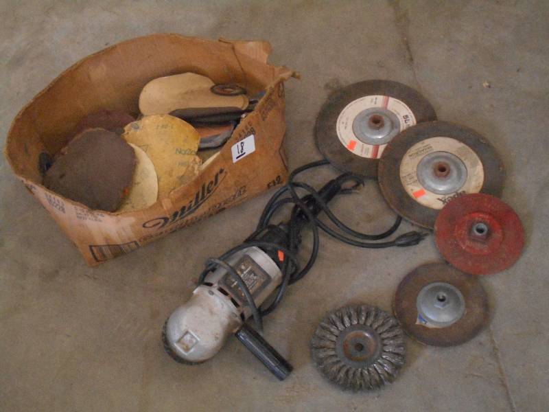 lot 18 image: Napa 120Volt Grinder With Box Of As...