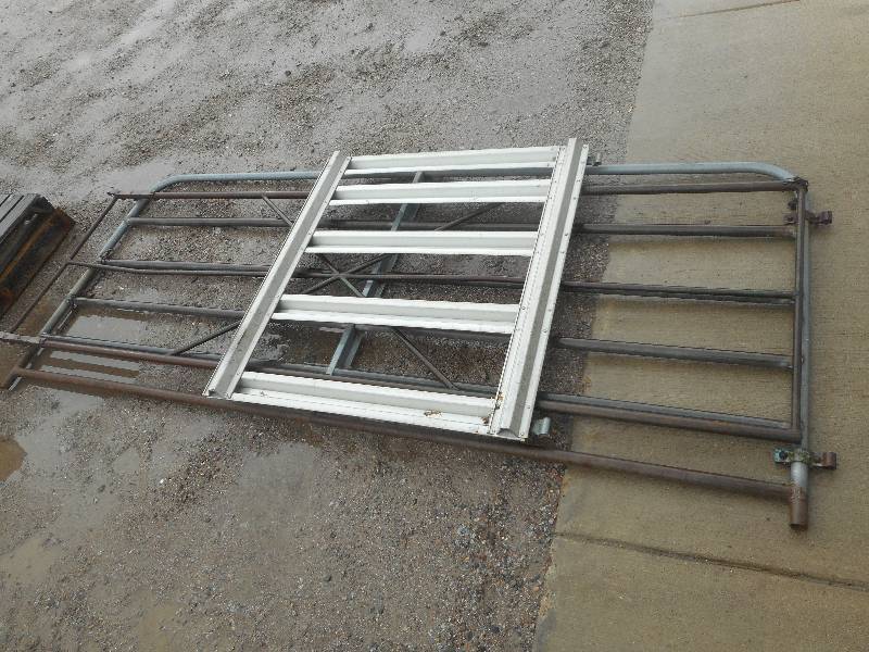 lot 12 image: (2) Steel 10ft Farm Gates & (1) 4ft...