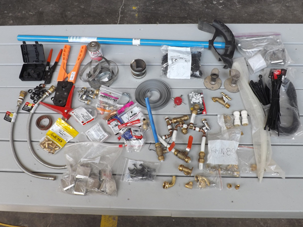 lot 45 image: Large Lot of Plumbing Tools Supplies & Hardware