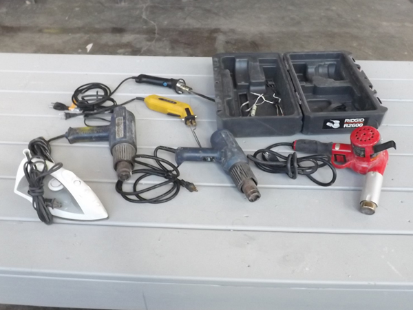 lot 57 image: Lot of Heat Guns, Hot Knives etc.
