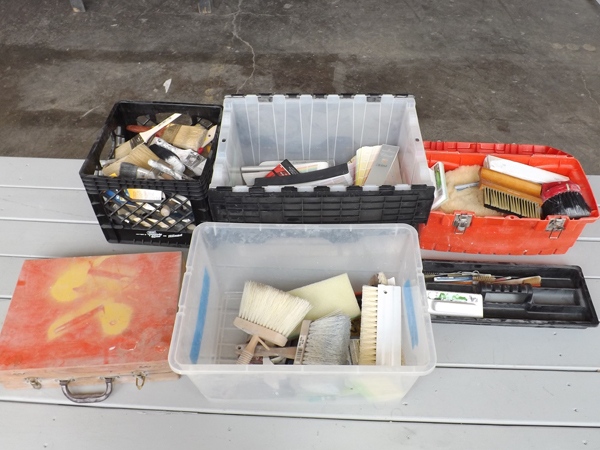 lot 62 image: Large Lot of Paint Brushes & Swatches