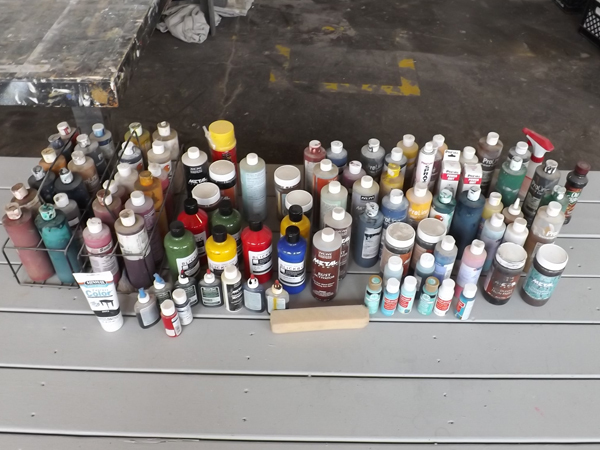 lot 64 image: Large Lot of Acrylic Etc. Paints, Tints & Supplies