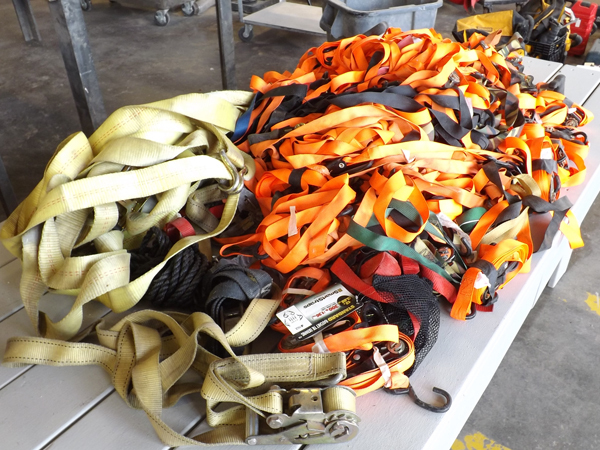 lot 72 image: Massive Lot of Ratchet Straps Toe Straps etc.