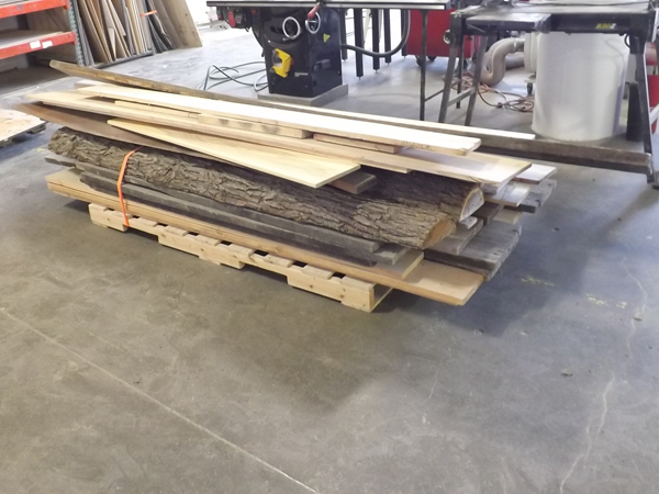 lot 96 image: Large Lot of Premium Hardwood Planks Aged Oak, Maple, Natural Oak etc.