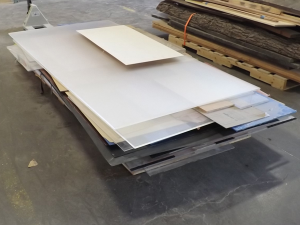 lot 97 image: Pallet filled with Various Acrylic Sheeting