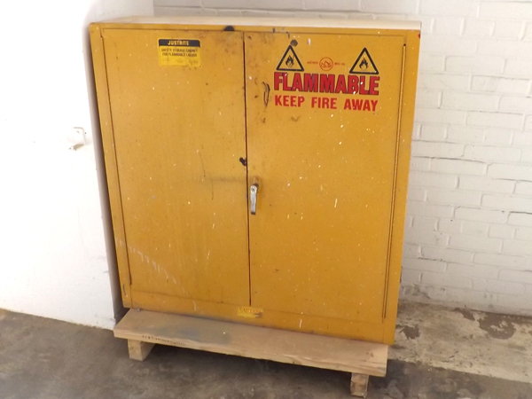 lot 102 image: JUSTRITE Metal Safety Storage Cabinet