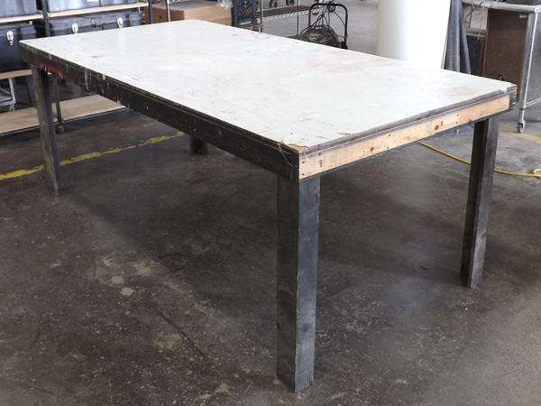 lot 111 image: 8 Heavy Duty Laminated Outfeed Work Table Compatible w Lot 2