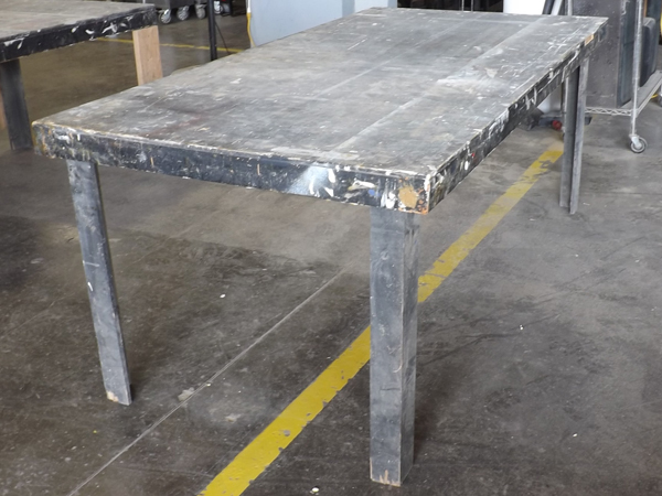 lot 113 image: 8 Wood Framed Heavy Duty Work Table