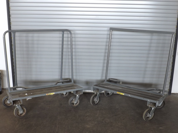 lot 123 image: Pair of Industrial Rolling Little Giant Material Carts