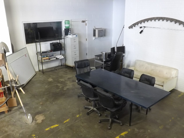 lot 150 image: Full Turn-Key Office wConference Table & Chairs, Desk, TV, Monitors etc.