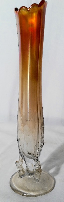 (3) Small Very Pretty Vintage Carnival Glass Vases (very nice condition)