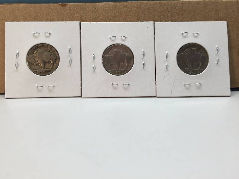 1936 P, D, S BUFFALO NICKELS