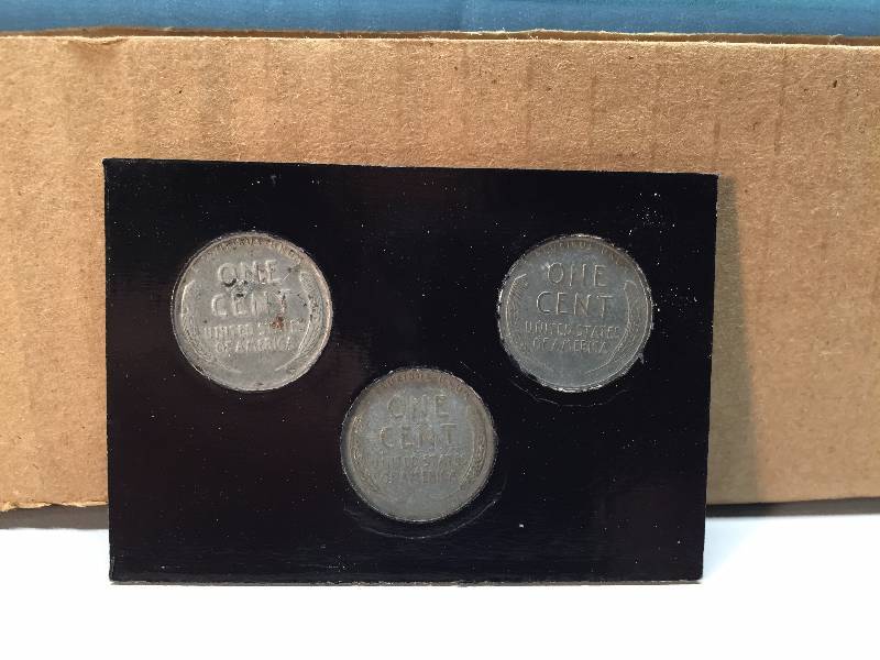 1943 P, D, S STEEL PENNY SET
