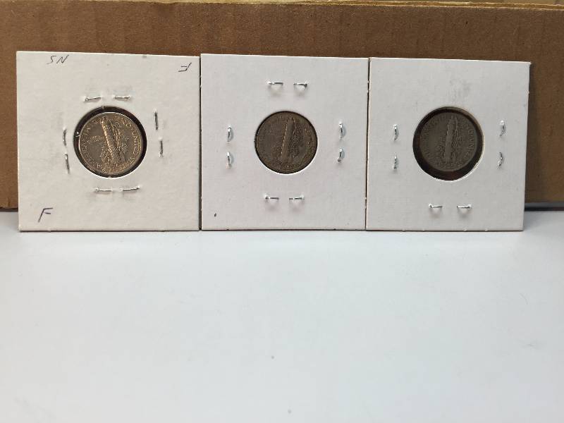 1939 P, D, S MERCURY DIMES