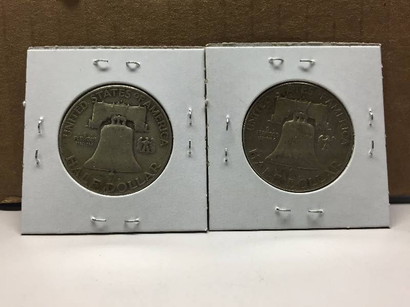FRANKLIN HALVES 1952-D, 1961-D