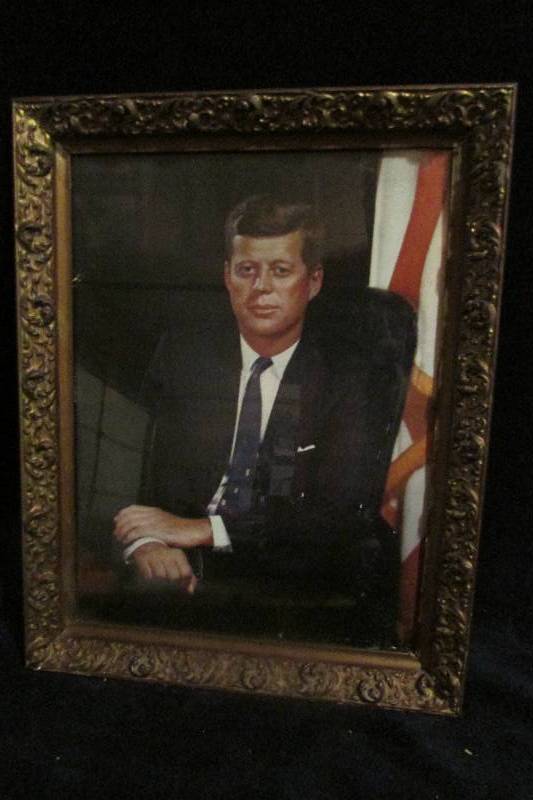 lot 55 image: Vintage JFK Framed Picture