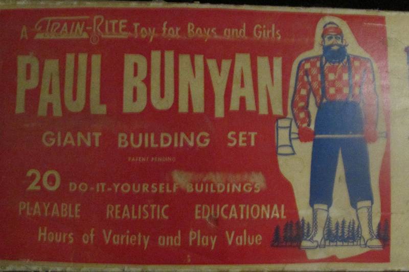 lot 59 image: Paul Bunyan Building Set