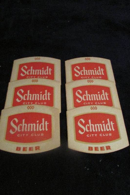 lot 79 image: Vintage Schmidt Beer Coasters