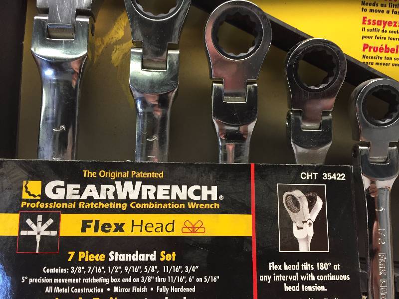 lot 4 image: GEAR WRENCH SET 7PC SAE FLEX HEAD 38 - 34