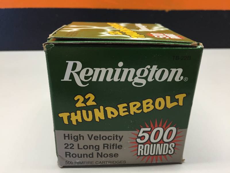 lot 32 image: REMINGTON THUNDER BOLT .22 SHELLS 500 RDS
