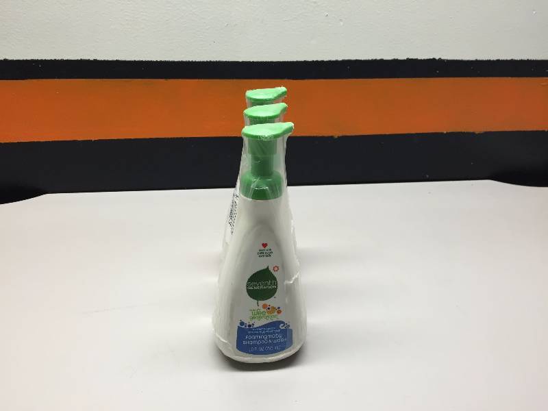 lot 66 image: SEVENTH GENERATION BABY SHAMPOO AND WASH 3 10OZ BOTTLES