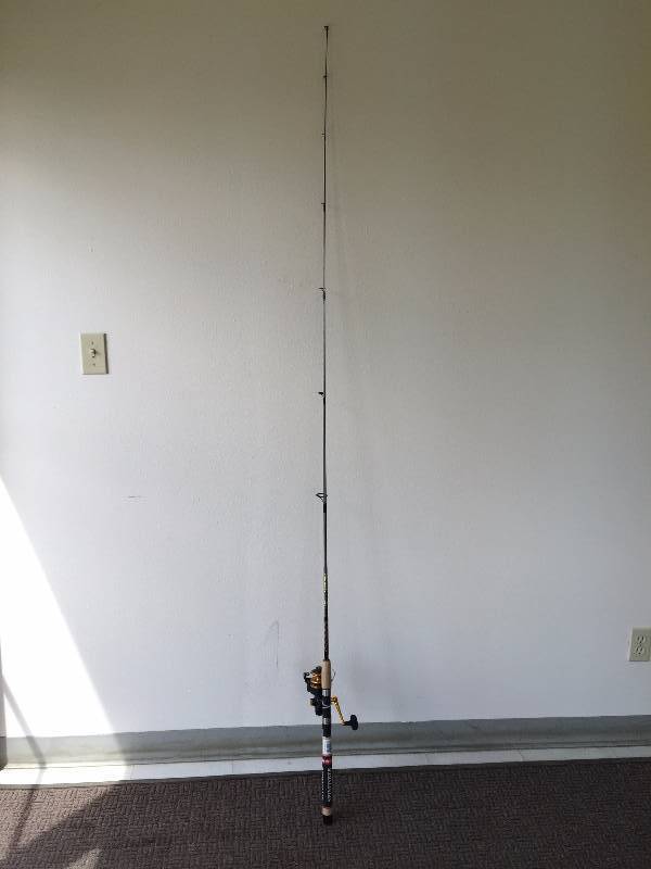 lot 81 image: PENN SPIN FISHER 7 POLE AND PENN 440 REEL