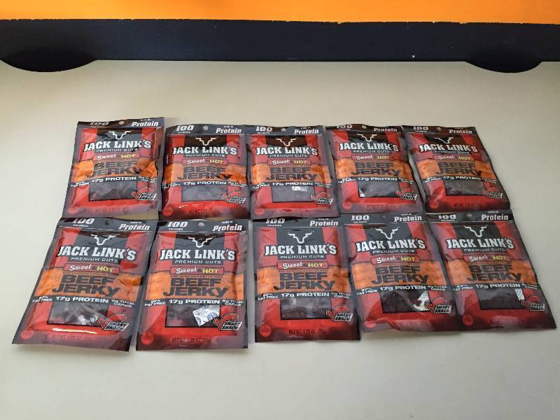 lot 85 image: JACK LINKS SWEET N HOT BEEF JERKY 10 1.25OZ BAGS