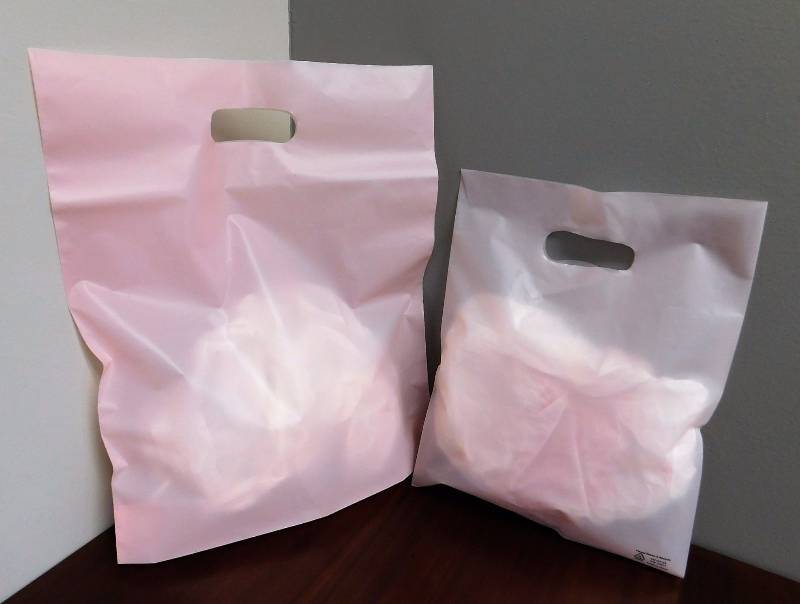 Pink Die Cut Handle Bags