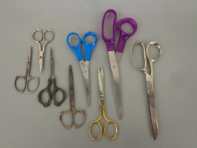lot 38 image: 8 Pairs Of New & Old Scissors