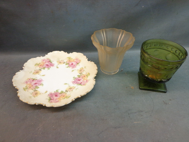 lot 65 image: Plate & Candle Holder With Shade