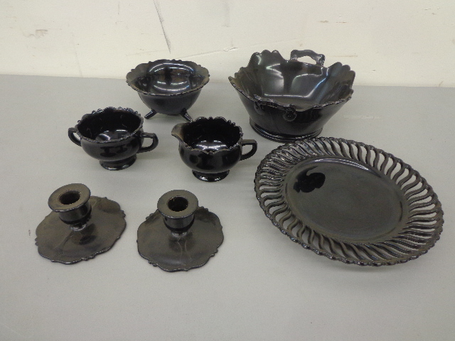 lot 66 image: Vintage Black Glassware