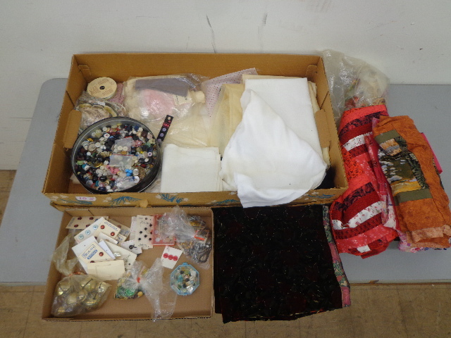 lot 105 image: Box Full Of Sewing Materials