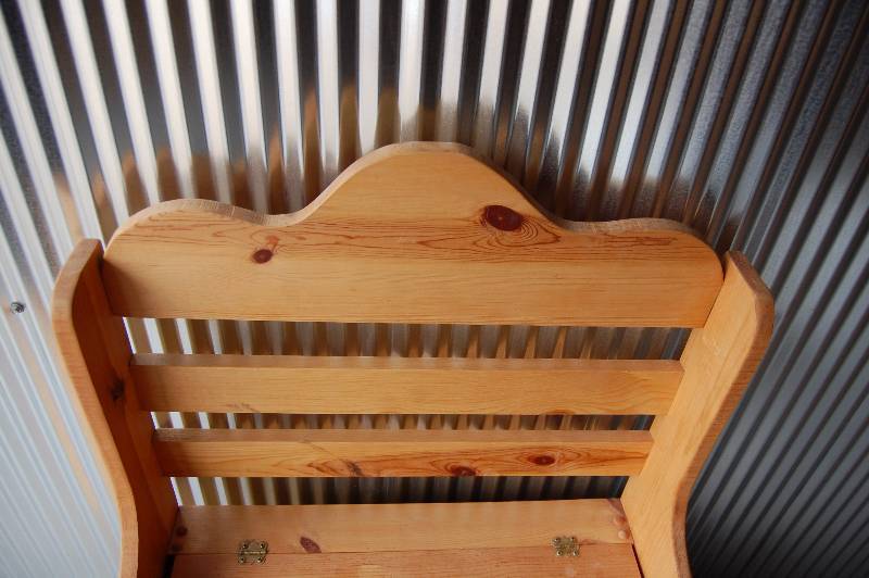 Wood Storage Bench