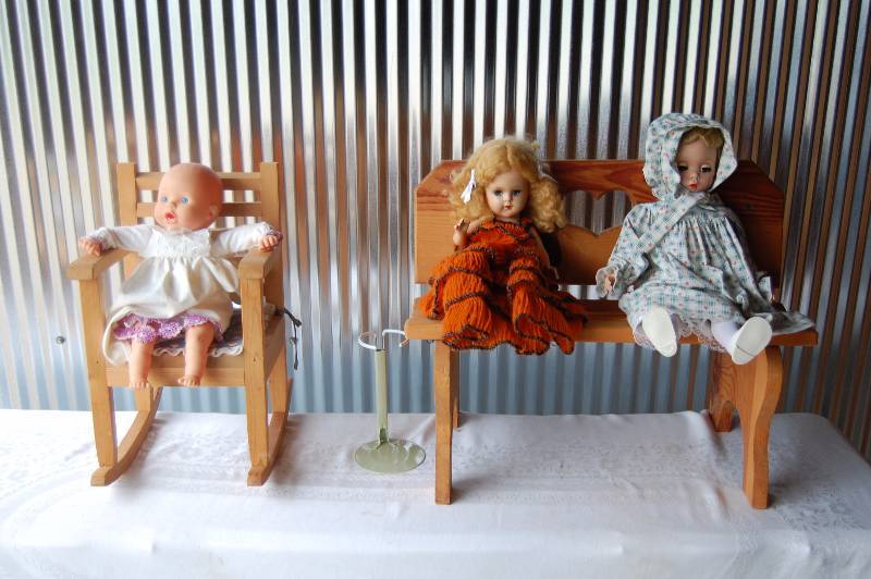 Doll Rocking Chair and Bench
