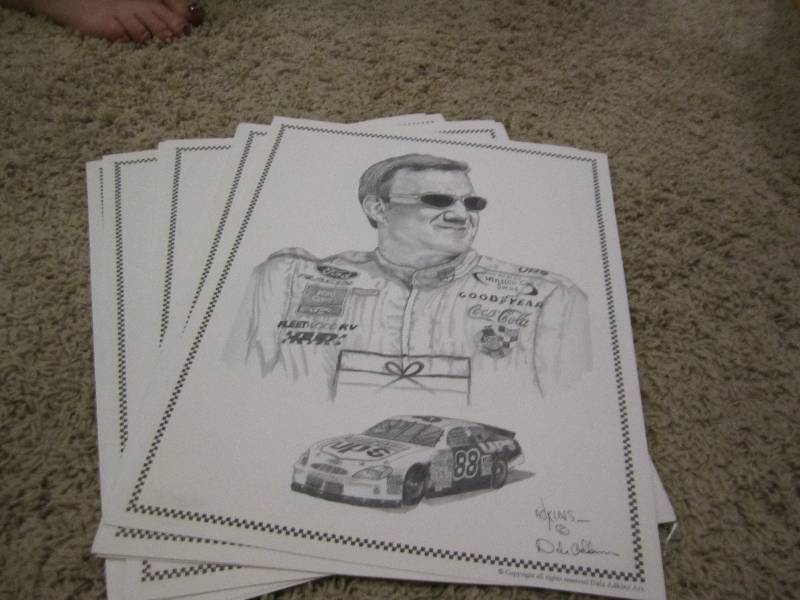 lot 90 image: Lot of 10 portrait sketches of NASC...
