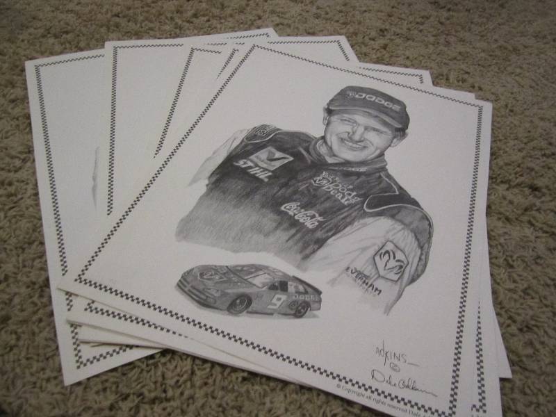 lot 91 image: Lot of 10 portrait sketches of NASC...