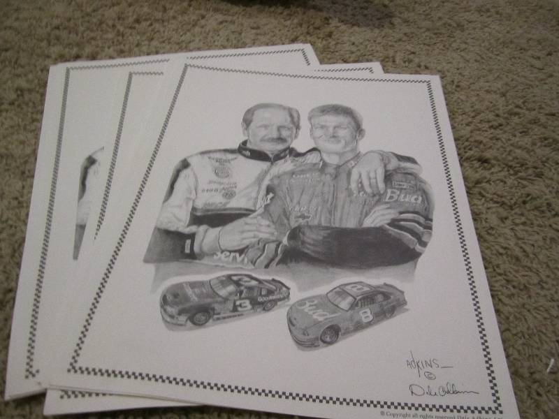 lot 93 image: Lot of 10 portrait sketches of NASC...