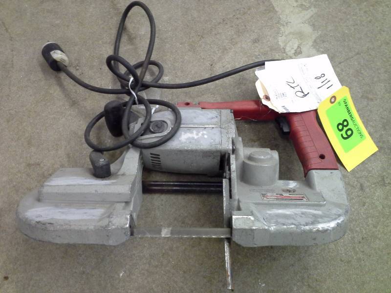 lot 89 image: (1) Milwaukee Portable Bandsaws