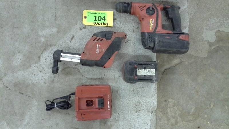 lot 104 image: (1) Hilti TE 6-A36 Cordless Rotary Drill