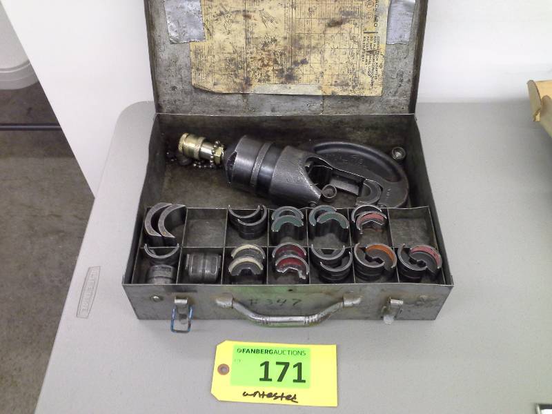 lot 171 image: (1) T&B Crimper with Dies