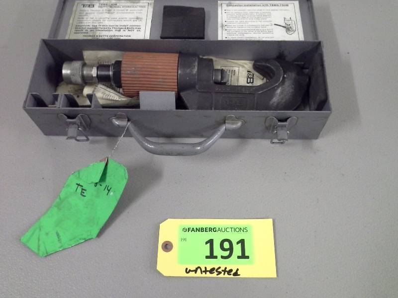 lot 191 image: (1) T&B TBM8-750M Dieless Compression Tool