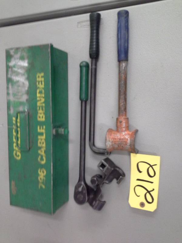 lot 212 image: Greenlee 796 Cable Bender